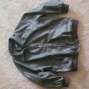 Wild Fable Women'1s Distressed Faux Leather Bomber Jacket